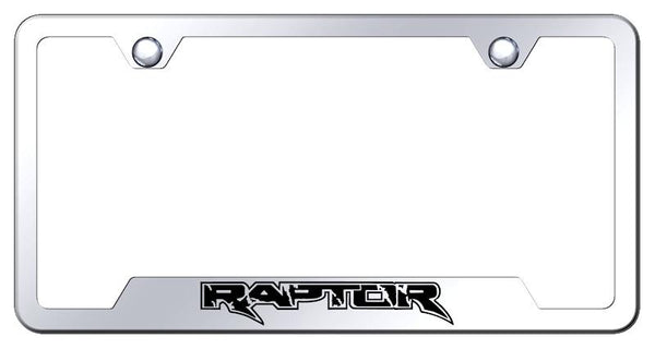 Ford Raptor Stainless Steel Notched Laser Etched License Frame - GF.RAP.EC