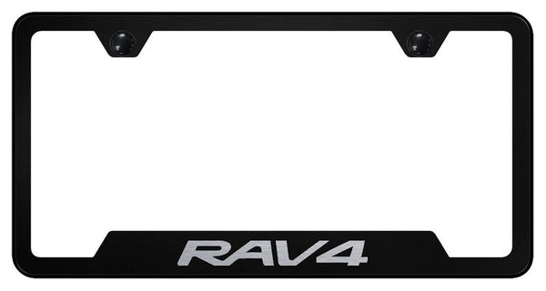 Toyota RAV4 Black Notched Laser Etched License Frame - GF.RAV.EB