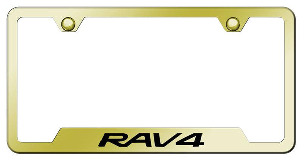 Toyota RAV4 Gold Notched Laser Etched License Frame - GF.RAV.EG