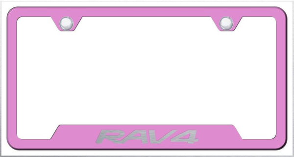 Toyota RAV4 Pink Notched Laser Etched License Frame - GF.RAV.EP