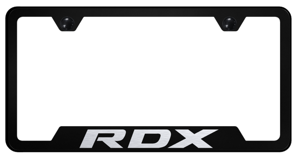 Acura RDX Cut-Out Frame - Laser Etched Black License Plate Frame - GF.RDX.EB