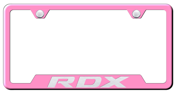 Acura RDX Cut-Out Frame - Laser Etched Pink License Plate Frame - GF.RDX.EP