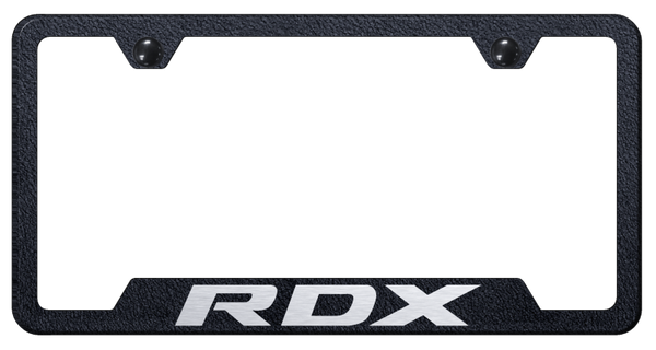 Acura RDX Cut-Out Frame - Laser Etched Rugged Black License Plate Frame - GF.RDX.ERB