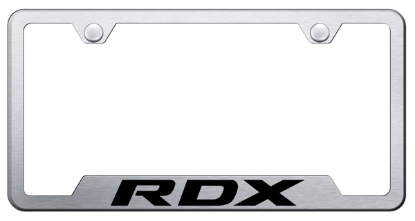 Acura RDX Cut-Out Frame - Laser Etched Brushed License Plate Frame - GF.RDX.ES