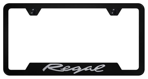 Buick Regal Black Notched Laser Etched License Frame - GF.REG.EB