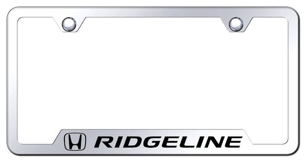 Honda Ridgeline Stainless Steel Notched Laser Etched License Frame - GF.RID.EC