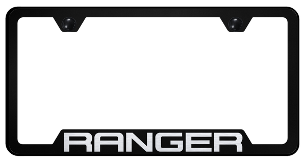 Ford Ranger Cut-Out Frame - Laser Etched Black License Plate Frame - GF.RNG.EB