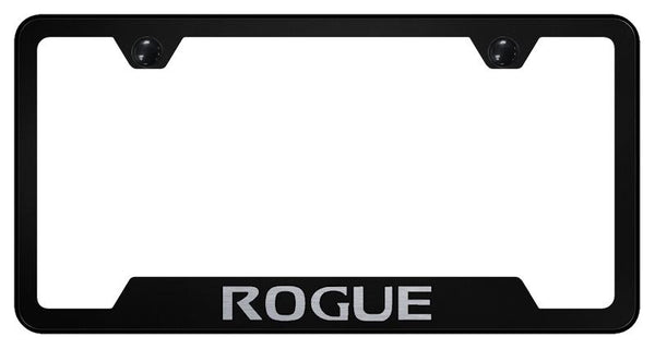 Nissan Rogue Black Notched Laser Etched License Frame - GF.ROG.EB