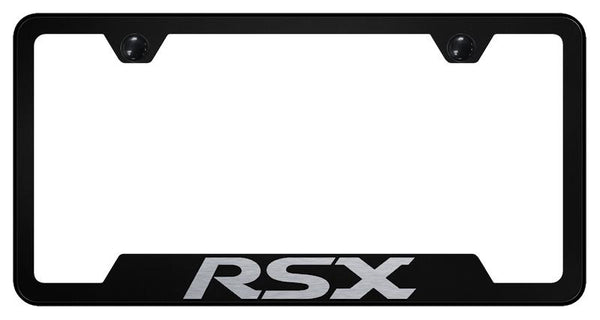 Acura RSX Black Notched Laser Etched License Frame - GF.RSX.EB