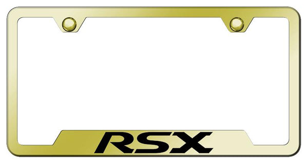 Acura RSX Gold Notched Laser Etched License Frame - GF.RSX.EG