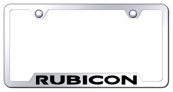 Jeep Rubicon Stainless Steel Notched Laser Etched License Frame - GF.RUB.EC