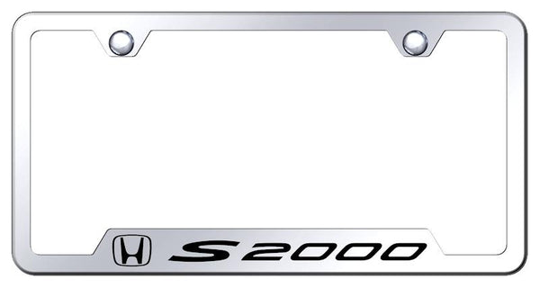 Honda S2000 Stainless Steel Notched Laser Etched License Frame - GF.S20.EC