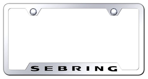 Chrysler Sebring Stainless Steel Notched Laser Etched License Frame - GF.SEB.EC