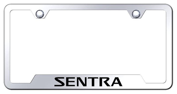 Nissan Sentra Stainless Steel Notched Laser Etched License Frame - GF.SEN.EC