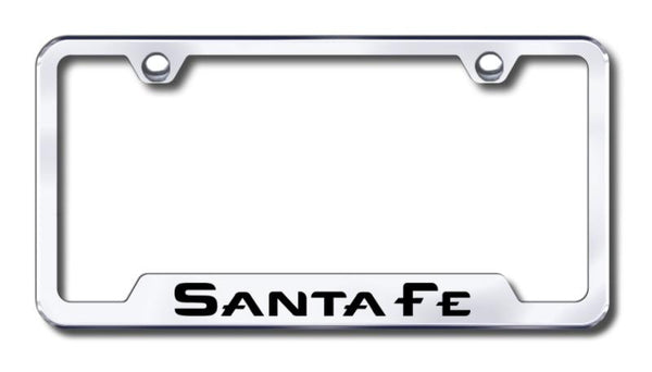 Hyundai Santa Fe Stainless Steel Notched Laser Etched License Frame - GF.SFE.EC