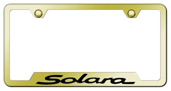 Toyota Solara Gold Notched Laser Etched License Frame - GF.SOL.EG