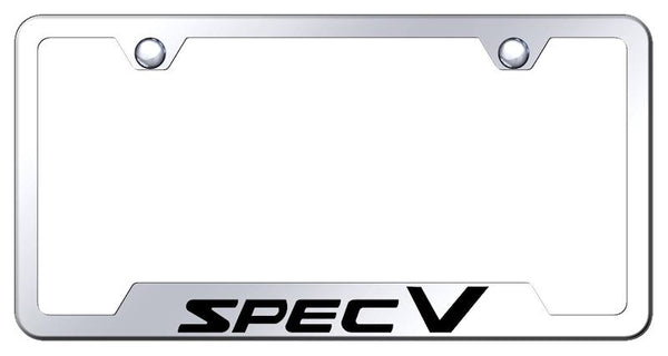 Nissan Spec V Stainless Steel Notched Laser Etched License Frame - GF.SPV.EC