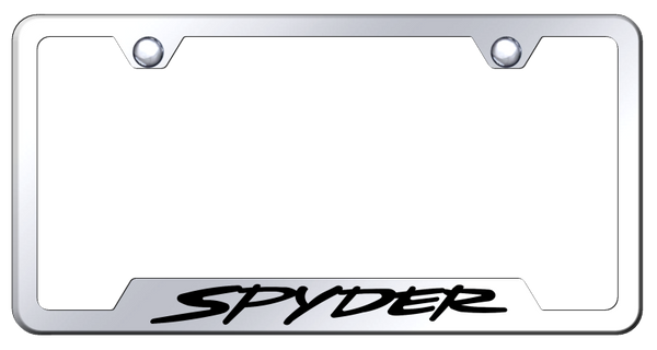 Toyota Spyder Cut-Out Frame - Laser Etched Mirrored License Plate Frame - GF.SPY.EC