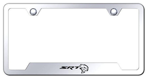 Dodge SRT Hellcat Stainless Steel Notched Laser Etched License Frame - GF.SRTH.EC