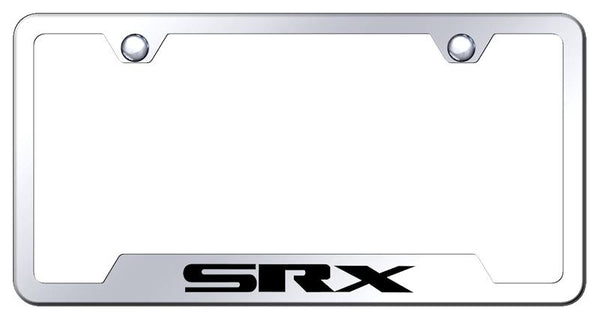 Cadillac SRX Stainless Steel Notched Laser Etched License Frame - GF.SRX.EC