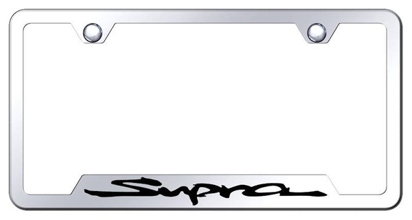 Toyota Supra Stainless Steel Notched Laser Etched License Frame - GF.SUP.EC