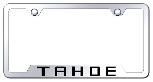 Chevrolet Tahoe Stainless Steel Notched Laser Etched License Frame - GF.TAH.EC