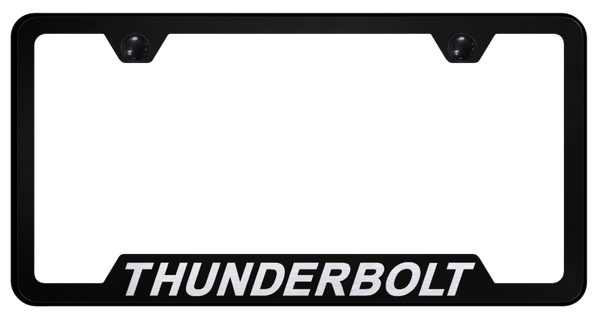 Ford Thunderbolt Cut-Out Frame - Laser Etched Black License Plate Frame - GF.TBOLT.EB