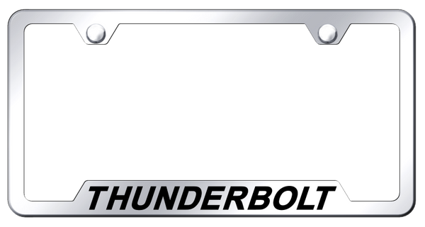 Ford Thunderbolt Cut-Out Frame - Laser Etched Mirrored License Plate Frame - GF.TBOLT.EC