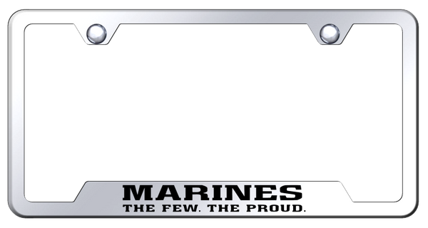 The Few The Proud Cut-Out Frame - Laser Etched Mirrored License Plate Frame - GF.TFTP.EC