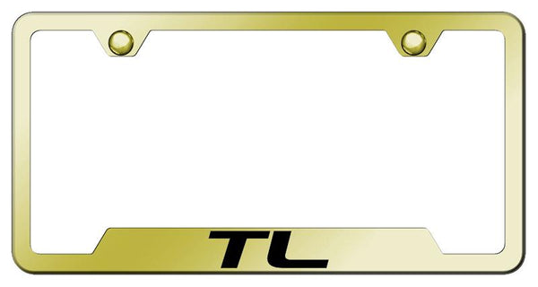 Acura TL Gold Notched Laser Etched License Frame - GF.TL.EG