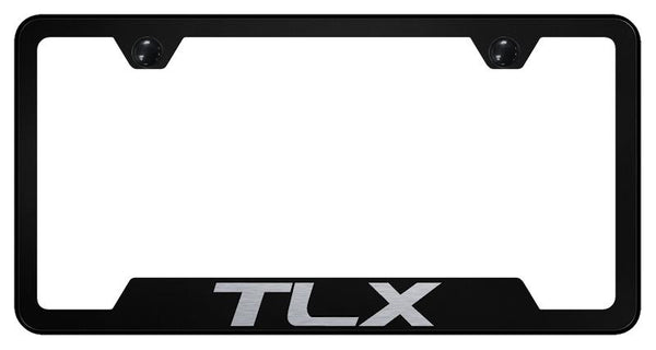 Acura TLX Black Notched Laser Etched License Frame - GF.TLX.EB