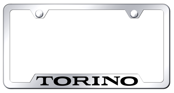 Ford Torino Cut-Out Frame - Laser Etched Mirrored License Plate Frame - GF.TOR.EC