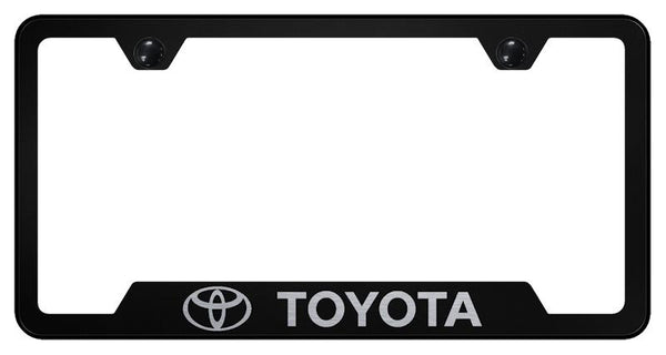 Toyota Toyota Black Notched Laser Etched License Frame - GF.TOY.EB