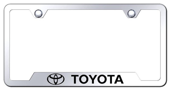 Toyota Toyota Stainless Steel Notched Laser Etched License Frame - GF.TOY.EC