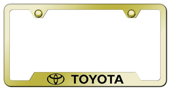 Toyota Toyota Gold Notched Laser Etched License Frame - GF.TOY.EG