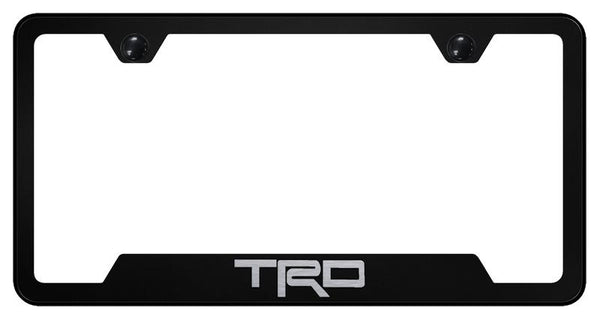 Toyota TRD Black Notched Laser Etched License Frame - GF.TRD.EB