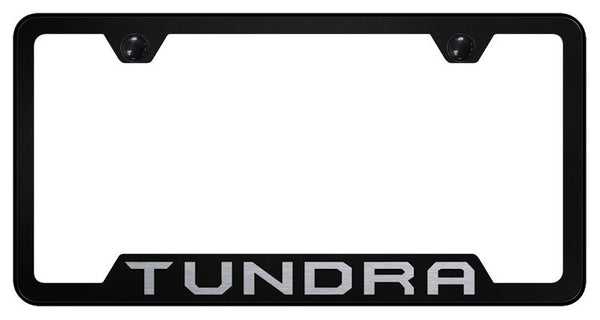 Toyota Tundra Black Notched Laser Etched License Frame - GF.TUN.EB