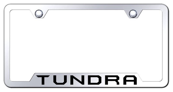 Toyota Tundra Stainless Steel Notched Laser Etched License Frame - GF.TUN.EC