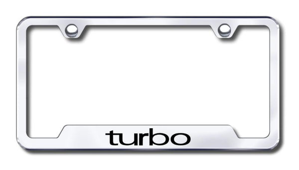 Turbo Stainless Steel Notched Laser Etched License Frame - GF.TUR.EC