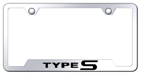 Acura Type-S Stainless Steel Notched Laser Etched License Frame - GF.TYP.EC