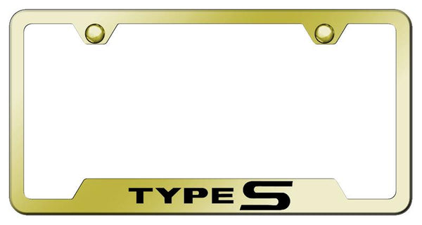 Acura Type S Gold Notched Laser Etched License Frame - GF.TYP.EG