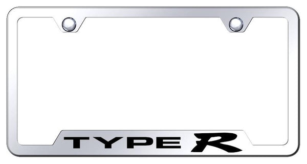 Acura Type R Stainless Steel Notched Laser Etched License Frame - GF.TYR.EC