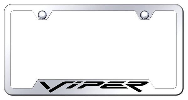 Dodge Viper Stainless Steel Notched Laser Etched License Frame - GF.VIP.EC