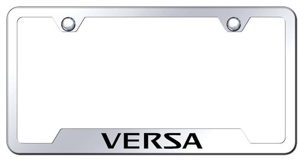 Nissan Versa Stainless Steel Notched Laser Etched License Frame - GF.VSA.EC