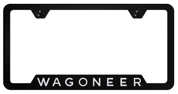 Jeep Wagoneer Cut-Out Frame - Laser Etched Black License Plate Frame - GF.WAG.EB