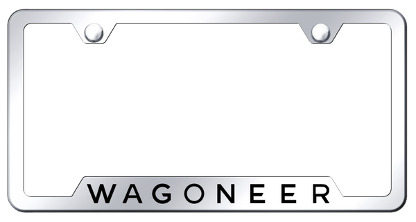 Jeep Wagoneer Cut-Out Frame - Laser Etched Mirrored License Plate Frame - GF.WAG.EC