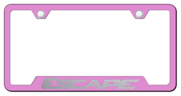 Ford Escape Pink Notched Laser Etched License Frame - GF.XCA.EP