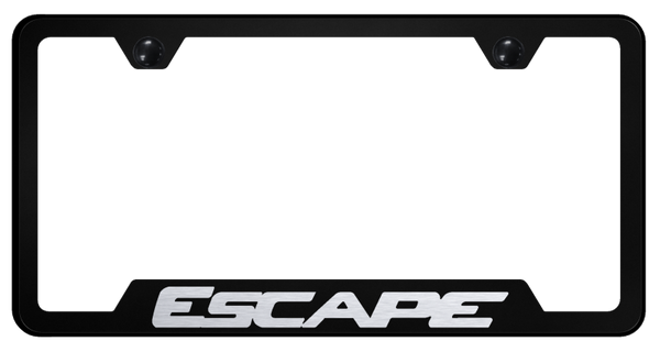 Ford Escape Cut-Out Frame - Laser Etched Black License Plate Frame - GF.XCA.EB