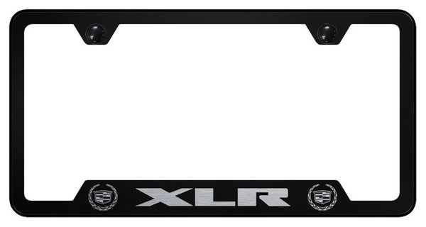 Cadillac XLR Black Notched Laser Etched License Frame - GF.XLR2.EB