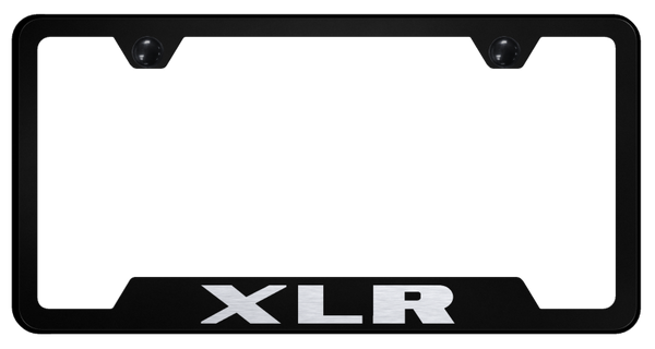 Cadillac XLR Cut-Out Frame - Laser Etched Black License Plate Frame - GF.XLR.EB